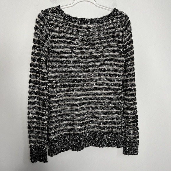 Harley Davidson Womens Black Sequin Striped Knit Pullover Sweater Size Small - Picture 12 of 12